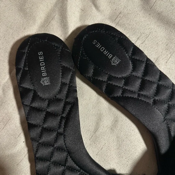 Birdies Black Quilted Fringe Slides - Picture 7 of 10